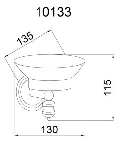 Мыльница Boheme Vogue Bianco хром 10133